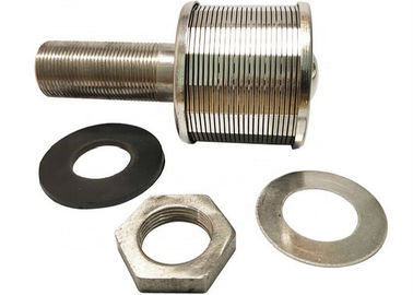 SS 316L Water Screen Filter Nozzle , Small Volume Weight Wedge Wire Strainer