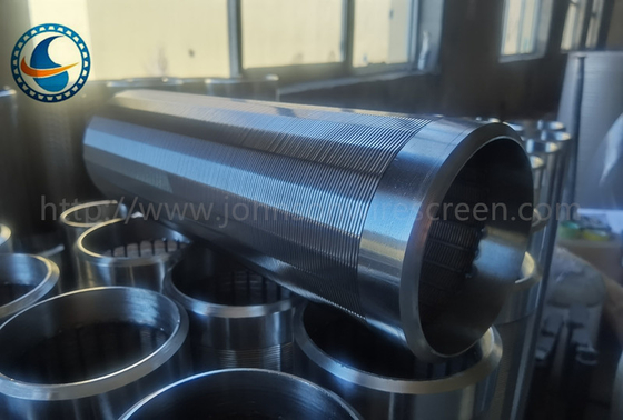 Gas Wire Wrapped Well Screen Welded Ring / Thread Couplings / Flange Supported