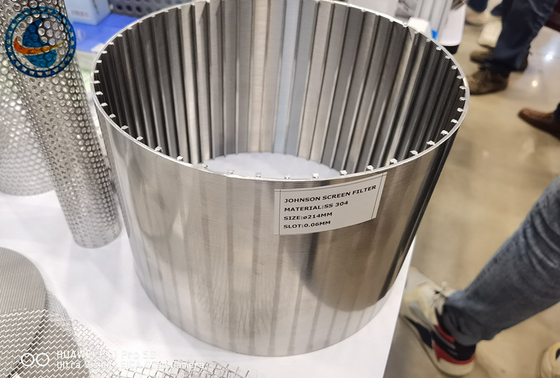 Gas Wire Wrapped Well Screen Welded Ring / Thread Couplings / Flange Supported