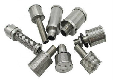 SS 316L Water Screen Filter Nozzle , Small Volume Weight Wedge Wire Strainer