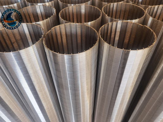 2507 Duplex Steel V Wire Screen Filter Cylinder With 0.13±0.02mm Slot