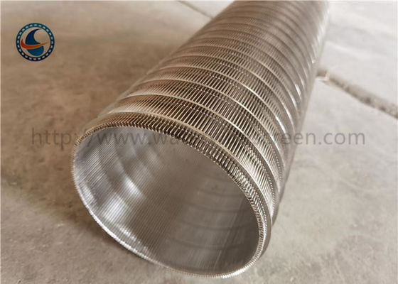 Cilindro reverso de acero inoxidable de la herida de la pantalla de alambre de la cuña de la ranura 40