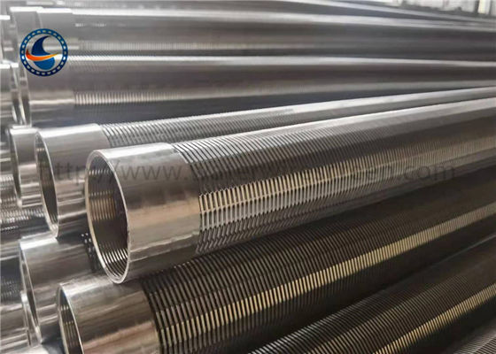 Tubo envuelto 304 alambres de acero inoxidable de la cuña de la herida de la pantalla 3 pulgadas
