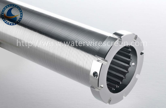 Tipo colocado tubo del filtro para pozos del agua de los Ss 304 del alambre de la cuña