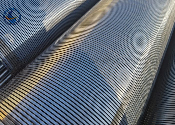 El alambre de Vee Shaped Ss 304 envolvió el tubo del control de la arena del pozo de agua de la pantalla
