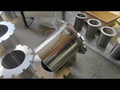 Acero inoxidable soldado cilindro de pantalla de alambre de cuña con ranuras de 25 μm