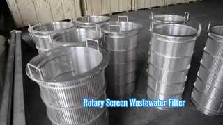 Filtro de aguas residuales de pantalla giratoria de acero inoxidable 316L