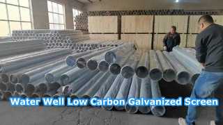 Pantalla galvanizada con poco carbono del pozo de agua de 50 barras con los anillos de soldadura