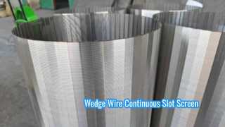 Pantalla de ranura continua de alambre de cuña con ranura 20